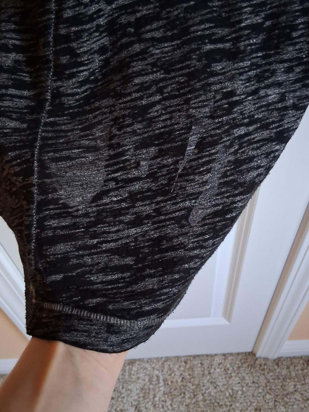 rag & bone Black Heathered Short Sleeve Crew Tee - Picture 6 of 10